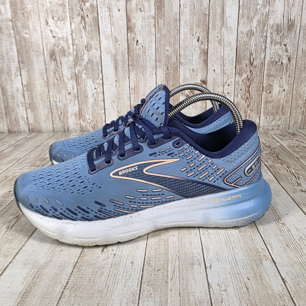 Brooks Glycerin 20 Running Shoes Cushioned Athletic Sneakers Blue Women's 8.5 - Picture 3 of 8